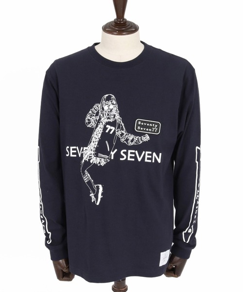 seventy seven(セブンティセブン)の「mlt5785- middle oz L-S fine t-shirt(77lady2) ロングスリーブTシャツ(7726W350)(Tシャツ/カットソー・メンズ・ホワイト/ブラック/ネイビー・S/M/L/XL)」の20枚目の写真