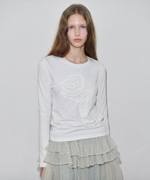 Rose Frill Long Sleeve (Cream)