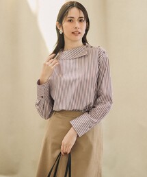 ドットプリント サッカー ブラウス（シャツ/ブラウス）｜23区 S