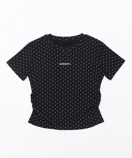WEGO(ウィゴー)の「WEGO/【26年春夏新作】ドットサイドギャザーT(Tシャツ/カットソー・レディース・ホワイト/ブラック・FREE)」の19枚目の写真