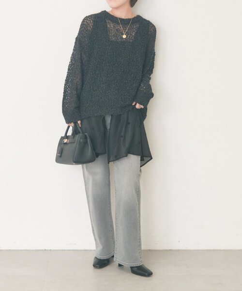 RIVE DROITE(リヴドロワ)の「【6.5cmヒール】ヒールショートブーツ(ブーツ・レディース・ライトベージュ/ブラック・LARGE/SMALL/MEDIUM)」の12枚目の写真