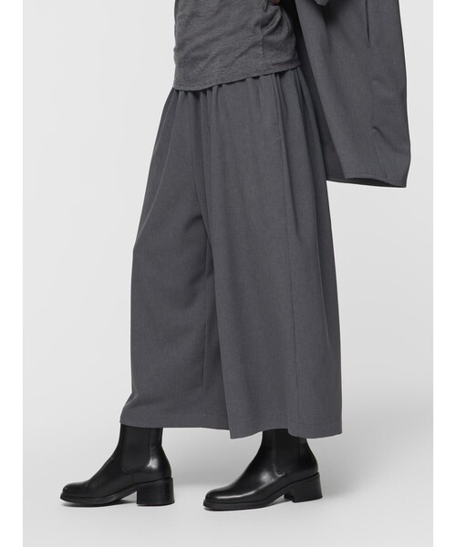 mizuiroind(ミズイロインド)の「mizuiro ind ワイドハーフパンツ(その他パンツ・レディース・ブラック/チャコールグレー/グレー・FREE)」の4枚目の写真