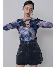 MURUA | ネオグラフィックベロアトップス(Tシャツ/カットソー)