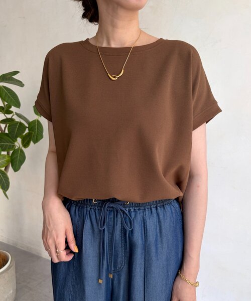 Jena espace merveilleux(ジェナ エスパスメルヴェイユ)の「ジョーゼットカットソー(Tシャツ/カットソー・レディース・ブラック/アイボリー/ブラウン・FREE)」の12枚目の写真