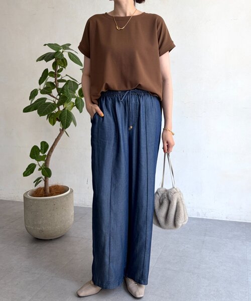 Jena espace merveilleux(ジェナ エスパスメルヴェイユ)の「ジョーゼットカットソー(Tシャツ/カットソー・レディース・ブラック/アイボリー/ブラウン・FREE)」の13枚目の写真