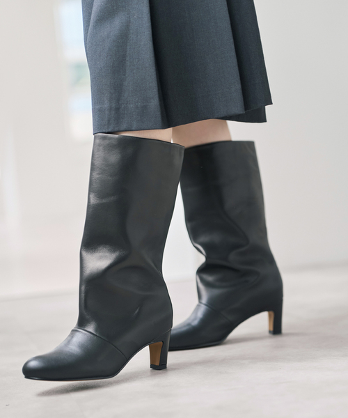 Spick & Span(スピックアンドスパン)の「《新色有り / 追加》別注 REMME ミドルブーツ(ブーツ・レディース・ブラック/ベージュ系その他・36/38/37)」の5枚目の写真