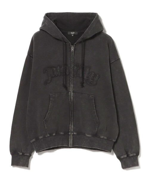 BEAMS HEART(ビームスハート)の「スノーウォッシュ アップリケ フルジップパーカー(スウェット・メンズ・ブラック・LARGE)」の1枚目の写真