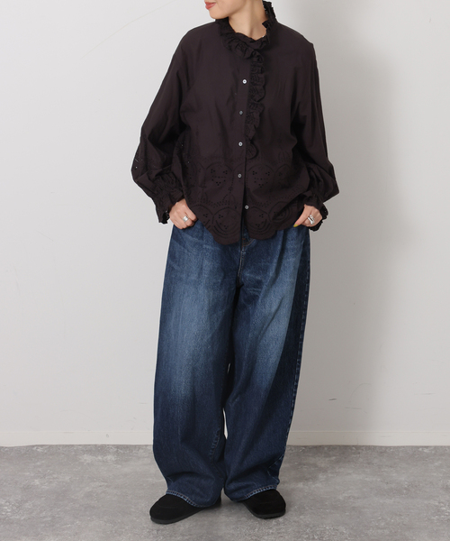 JOURNAL STANDARD LUXE(ジャーナルスタンダード ラックス)の「カットワークレース フリルブラウス(シャツ/ブラウス・レディース・ホワイト/ブラック・FREE)」の13枚目の写真