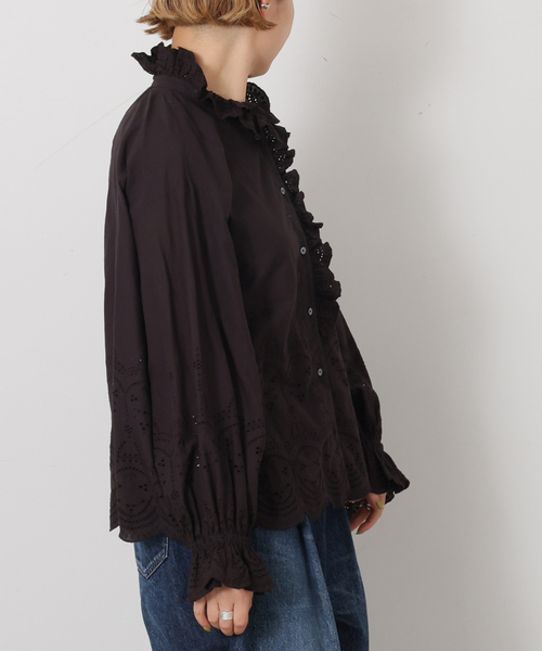 JOURNAL STANDARD LUXE(ジャーナルスタンダード ラックス)の「カットワークレース フリルブラウス(シャツ/ブラウス・レディース・ホワイト/ブラック・FREE)」の15枚目の写真