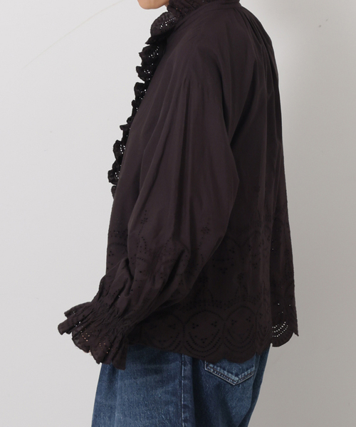 JOURNAL STANDARD LUXE(ジャーナルスタンダード ラックス)の「カットワークレース フリルブラウス(シャツ/ブラウス・レディース・ホワイト/ブラック・FREE)」の16枚目の写真