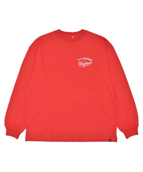 lost(ロスト)の「lost/ロスト BUILDERS LS TEE ロンT LM6F-2206(Tシャツ/カットソー・メンズ・ホワイト/レッド/ブラック・L/M/XL)」の3枚目の写真