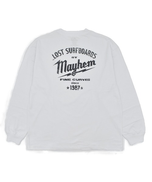 lost(ロスト)の「lost/ロスト BUILDERS LS TEE ロンT LM6F-2206(Tシャツ/カットソー・メンズ・ホワイト/レッド/ブラック・L/M/XL)」の1枚目の写真
