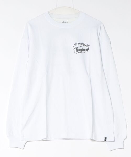 lost(ロスト)の「lost/ロスト BUILDERS LS TEE ロンT LM6F-2206(Tシャツ/カットソー・メンズ・ホワイト/レッド/ブラック・L/M/XL)」の11枚目の写真
