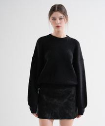 Viscose Balloon Round Knit (Black)