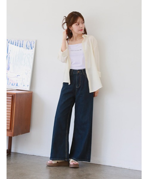 fifth(フィフス)の「ロゴキャミソール付きラメストライプシャツ(シャツ/ブラウス・レディース・ピンク/ブルー/アイボリー・M)」の20枚目の写真