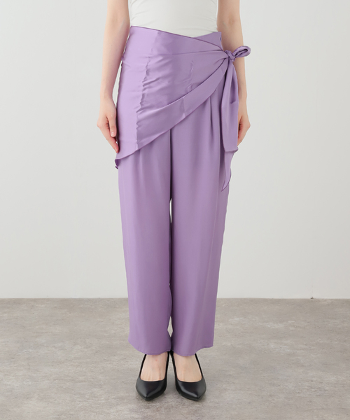 VERMEIL par iena(ヴェルメイユパーイエナ)の「シルクパンツ(スラックス・レディース・ネイビー/ラベンダー・38/36)」の20枚目の写真