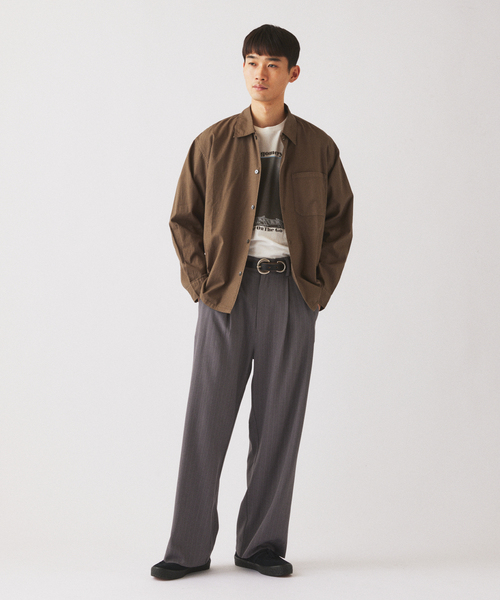 JOURNAL STANDARD relume(ジャーナルスタンダード レリューム)の「ヒールカット ルーズ ストライプ スラックス(スラックス・メンズ・グレー/ブラック/ネイビー・MEDIUM/SMALL/LARGE)」の5枚目の写真