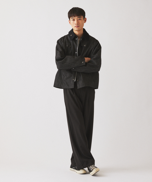 JOURNAL STANDARD relume(ジャーナルスタンダード レリューム)の「ヒールカット ルーズ ストライプ スラックス(スラックス・メンズ・グレー/ブラック/ネイビー・MEDIUM/SMALL/LARGE)」の7枚目の写真