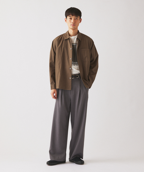 JOURNAL STANDARD relume(ジャーナルスタンダード レリューム)の「ヒールカット ルーズ ストライプ スラックス(スラックス・メンズ・グレー/ブラック/ネイビー・MEDIUM/SMALL/LARGE)」の15枚目の写真