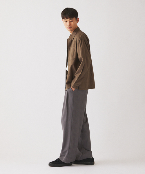 JOURNAL STANDARD relume(ジャーナルスタンダード レリューム)の「ヒールカット ルーズ ストライプ スラックス(スラックス・メンズ・グレー/ブラック/ネイビー・MEDIUM/SMALL/LARGE)」の16枚目の写真