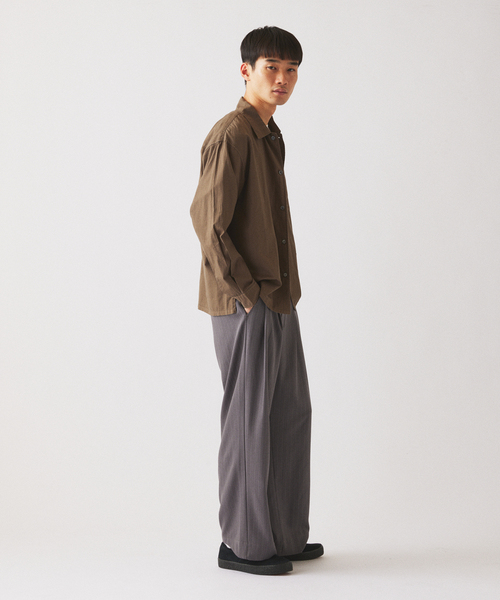 JOURNAL STANDARD relume(ジャーナルスタンダード レリューム)の「ヒールカット ルーズ ストライプ スラックス(スラックス・メンズ・グレー/ブラック/ネイビー・MEDIUM/SMALL/LARGE)」の18枚目の写真