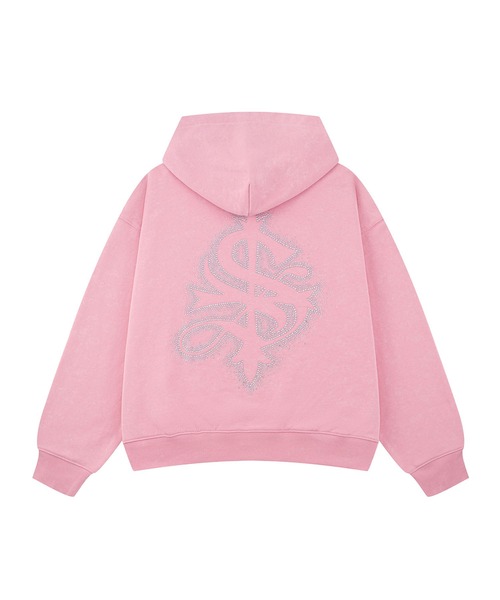 SUPPLIER(サプライヤー)の「ジップフーディ|Spray Cross Rhinestone Zip Hoodie|SUPPLIER(パーカー・メンズ・ブラック/ベージュ/ピンク・MEDIUM/LARGE/X-LARGE/SMALL)」の20枚目の写真