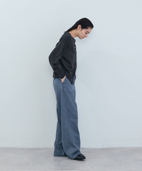 ADIEU TRISTESSE（アデュートリステス）の「ツイルストレートパンツ（スラックス・レディース・ブラウン/ブルー・38）」の6枚目の写真