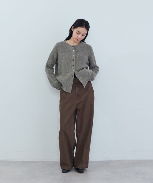 ADIEU TRISTESSE（アデュートリステス）の「ツイルストレートパンツ（スラックス・レディース・ブラウン/ブルー・38）」の10枚目の写真