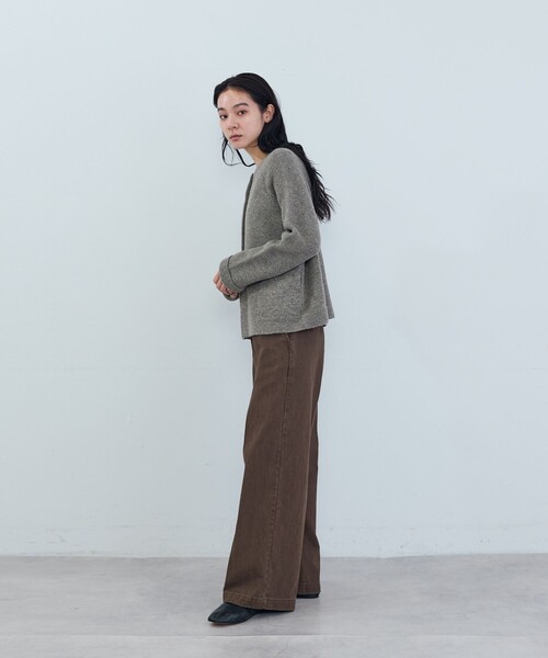 ADIEU TRISTESSE（アデュートリステス）の「ツイルストレートパンツ（スラックス・レディース・ブラウン/ブルー・38）」の11枚目の写真