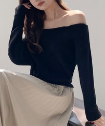 OFF SHOULDER VOLUME KNIT TOPS(オフショルダーボリュームニットトップス)