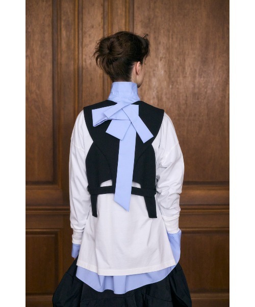 ENFOLD(エンフォルド)の「CHAIR PARTS(Tシャツ/カットソー・レディース・チャコールグレー/ブラック・38)」の4枚目の写真