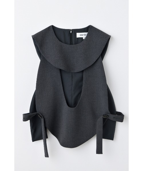 ENFOLD(エンフォルド)の「CHAIR PARTS(Tシャツ/カットソー・レディース・チャコールグレー/ブラック・38)」の12枚目の写真