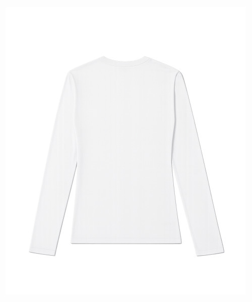 SEW-B（ソービー）の「セミクロップ SHOP. FISH 長袖Tシャツ [ホワイト]（Tシャツ/カットソー・レディース・その他・FREE）」の2枚目の写真