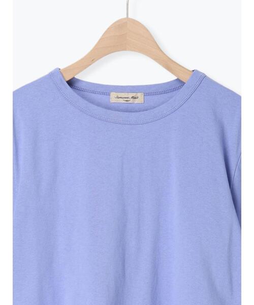 Samansa Mos2(サマンサ モスモス)の「【接触冷感】バックスカラップレースTシャツ(Tシャツ/カットソー・レディース・ブラック/オフホワイト/ブルー/イエロー・F)」の7枚目の写真