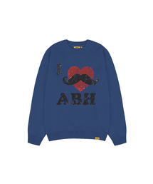 アイラブ マスタッシュ スウェットシャツ ABH367-168 ブルー