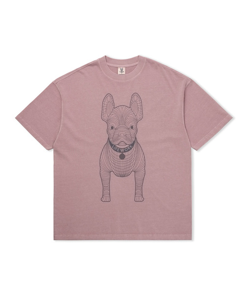LIFE WORK(ライフワーク)の「ガーメントダイ ビッグラド 半袖Tシャツ(Tシャツ/カットソー・レディース・ライトピンク/カーキ/ブルー/ネイビー/グレー/チャコールグレー・X-SMALL/SMALL/MEDIUM/LARGE/X-LARGE)」の1枚目の写真