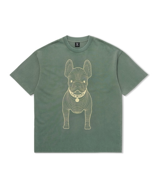 LIFE WORK(ライフワーク)の「ガーメントダイ ビッグラド 半袖Tシャツ(Tシャツ/カットソー・レディース・ライトピンク/カーキ/ブルー/ネイビー/グレー/チャコールグレー・X-SMALL/SMALL/MEDIUM/LARGE/X-LARGE)」の4枚目の写真