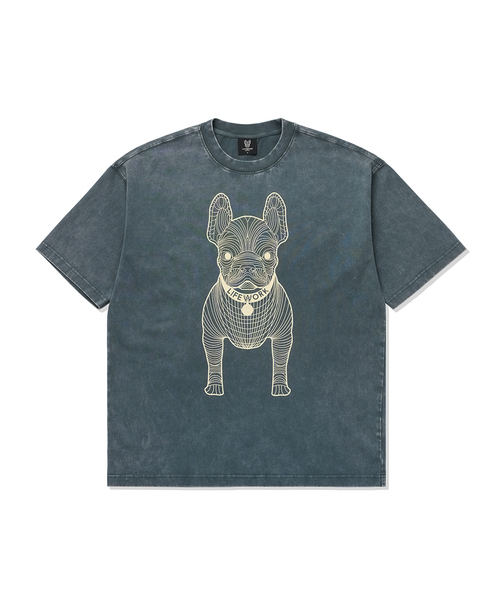 LIFE WORK(ライフワーク)の「ガーメントダイ ビッグラド 半袖Tシャツ(Tシャツ/カットソー・レディース・ライトピンク/カーキ/ブルー/ネイビー/グレー/チャコールグレー・X-SMALL/SMALL/MEDIUM/LARGE/X-LARGE)」の6枚目の写真