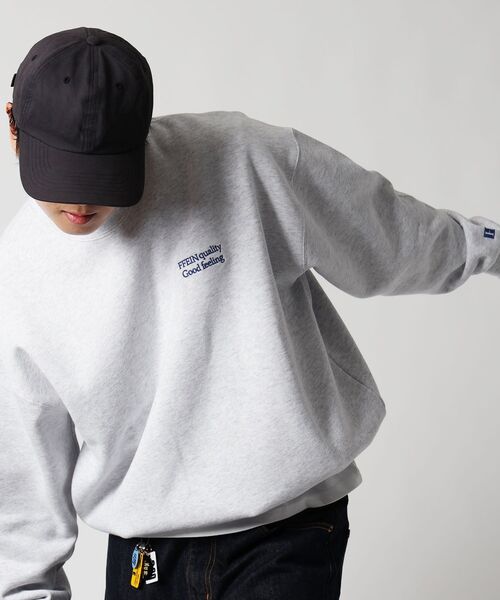 FFEIN(フェイン)の「【FFEIN(フェイン)】ヘビーウエイトクラシックロゴ刺繍ドローコードスウェット / クルーネック スウェット ドローコード ロゴ刺繍 ユニセックス(スウェット・メンズ・ブラック/ライトピンク/ダークブラウン/アッシュグレー/ダークネイビー/バーガンディー・SMALL/MEDIUM/LARGE)」の2枚目の写真