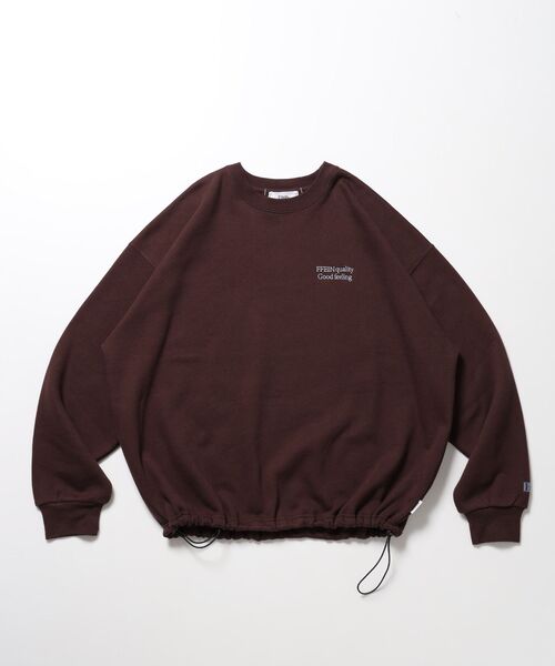 FFEIN(フェイン)の「【FFEIN(フェイン)】ヘビーウエイトクラシックロゴ刺繍ドローコードスウェット / クルーネック スウェット ドローコード ロゴ刺繍 ユニセックス(スウェット・メンズ・ブラック/ライトピンク/ダークブラウン/アッシュグレー/ダークネイビー/バーガンディー・SMALL/MEDIUM/LARGE)」の10枚目の写真