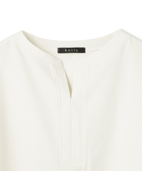 ketty(ケティ)の「【超快適機能】スキッパーブラウス(Tシャツ/カットソー・レディース・ライトグレー/オフホワイト・M)」の17枚目の写真