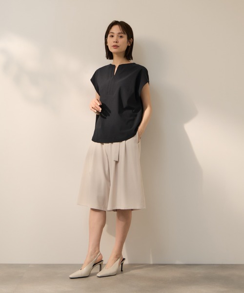 ketty(ケティ)の「【超快適機能】スキッパーブラウス(Tシャツ/カットソー・レディース・ライトグレー/オフホワイト・M)」の13枚目の写真