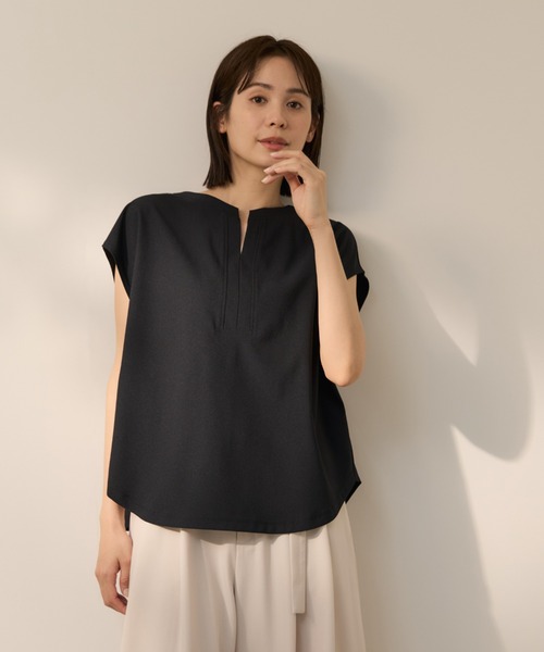 ketty(ケティ)の「【超快適機能】スキッパーブラウス(Tシャツ/カットソー・レディース・ライトグレー/オフホワイト・M)」の11枚目の写真