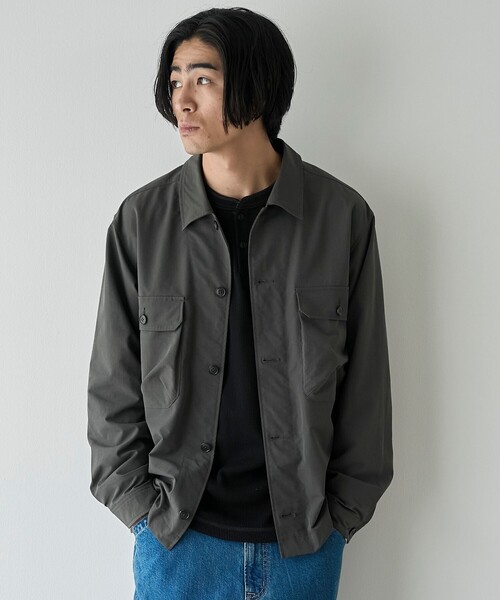 coen（コーエン）の「【撥水】CPOシャツジャケット（その他アウター・メンズ・ブラック/ダークグレー・XL/L/M/S）」の12枚目の写真