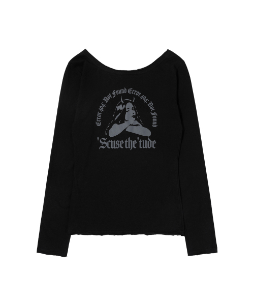 FANCY CLUB(ファンシークラブ)の「LOST シグナル ロングスリーブ (ブラック) F26ZB528(Tシャツ/カットソー・レディース・その他・FREE)」の5枚目の写真