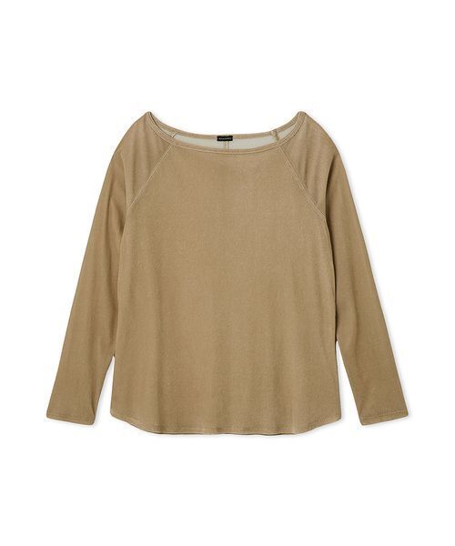 Mila Owen（ミラオーウェン）の「フロッキーベロアボートネックトップス（Tシャツ/カットソー・レディース・ベージュ/ブラウン/ピンク・F）」の3枚目の写真