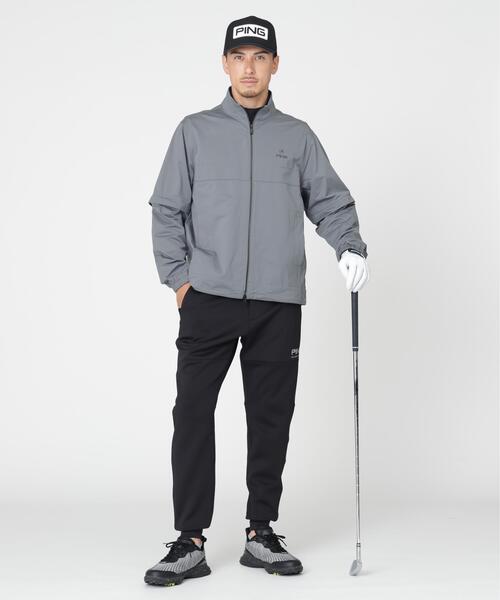 PING（ピン）の「【PING APPAREL】ストレッチハイゲージ天竺2WAYスタンドフルジップブルゾン (MENS)（ブルゾン・メンズ・ネイビー/グレー/ホワイト・L/S/LL1/LL/M）」の4枚目の写真