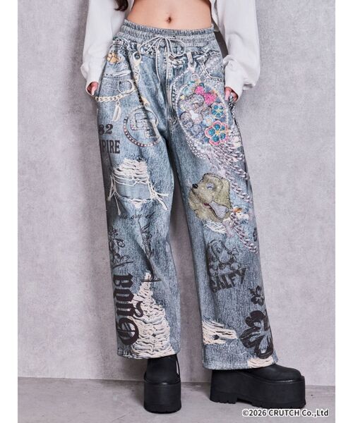 GYDA(ジェイダ)の「GYDA×GALFY GalDA graphic denim likeパンツ(その他パンツ・レディース・インディゴブルー・FREE)」の19枚目の写真