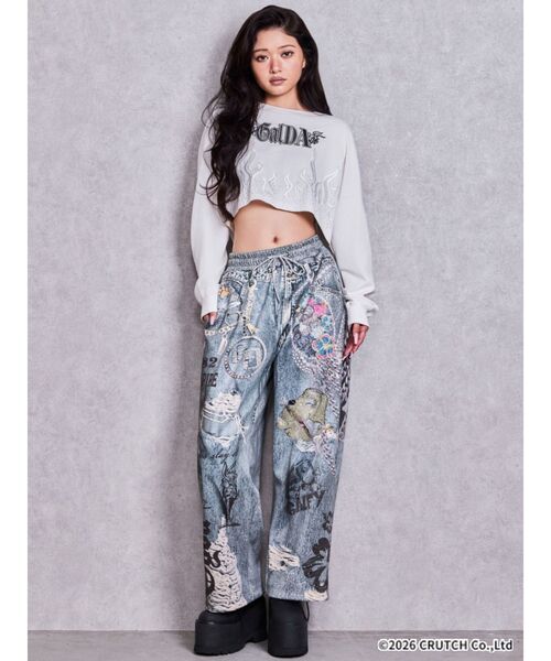 GYDA(ジェイダ)の「GYDA×GALFY GalDA graphic denim likeパンツ(その他パンツ・レディース・インディゴブルー・FREE)」の18枚目の写真