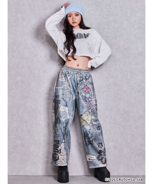 GYDA(ジェイダ)の「GYDA×GALFY GalDA graphic denim likeパンツ(その他パンツ・レディース・インディゴブルー・FREE)」の16枚目の写真